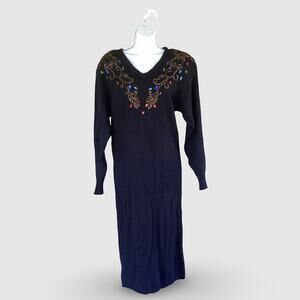 Vintage Lady Darian Jeweled Sweater Dress